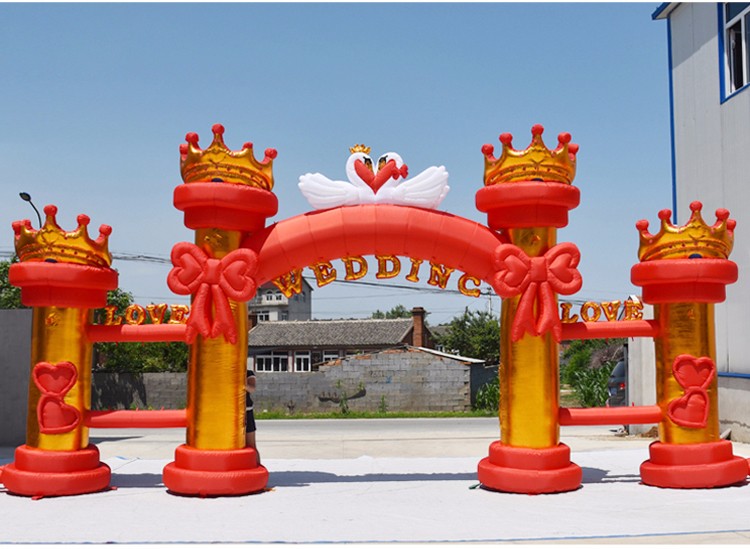 三明红色婚庆气模拱门